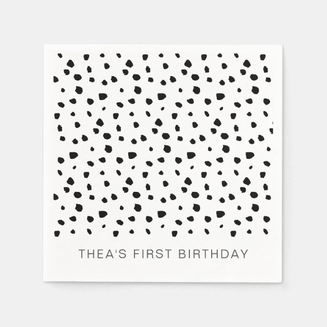 Dalmatien Birthday Napkins Pappersservett (Framsidan)