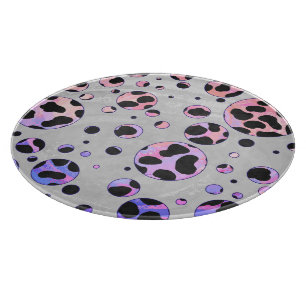 Dalmatien Black and Rosa Polka Dot Print