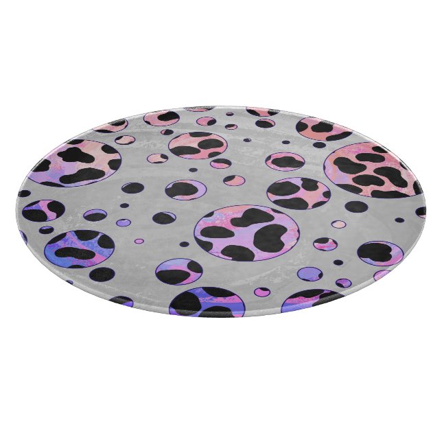 Dalmatien Black and Rosa Polka Dot Print (Hörn)