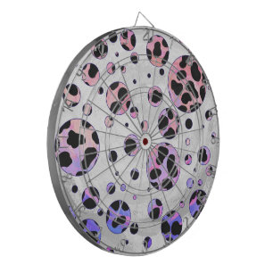 Dalmatien Black and Rosa Polka Dot Print Darttavla