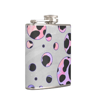 Dalmatien Black and Rosa Polka Dot Print Fickplunta