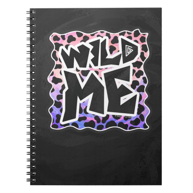 Dalmatien Black and Rosa Vild me me Anteckningsbok (Framsidan)
