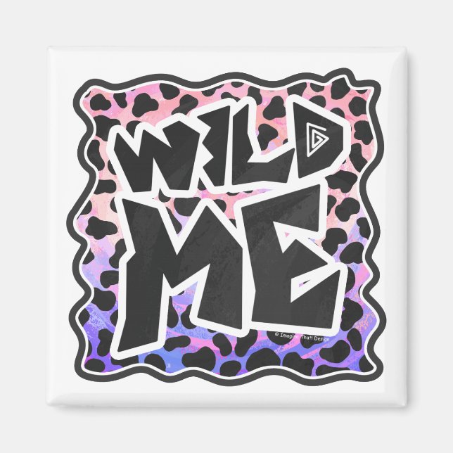 Dalmatien Black and Rosa Vild me me Magnet (Framsidan)