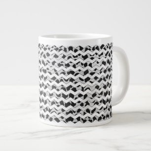 Dalmatien Black and White Chvron Jumbo Mugg