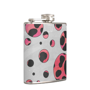 Dalmatien Black och Red med Polka dots Fickplunta