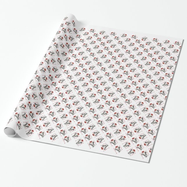 Dalmatien (blk) Santa Tassar Presentpapper (Utrullad)