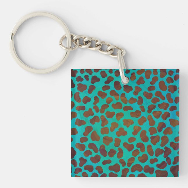 Dalmatien Brown och Teal Print (Framsidan)