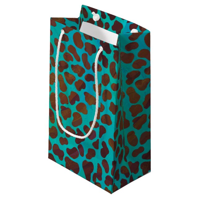 Dalmatien Brown och Teal Print (Framsidan Vinklad)