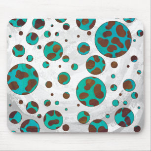 Dalmatien Brown och Teal Print Musmatta
