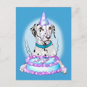 Dalmatien Cake Ansikte Birthday Vykort