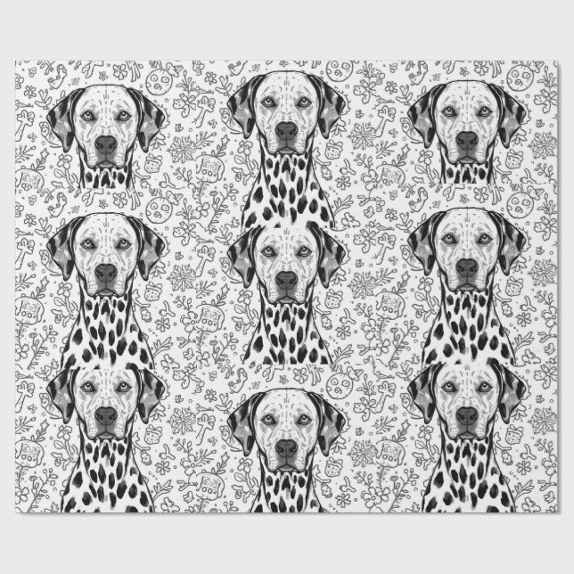 Dalmatien christmas presentpapper (Platt)