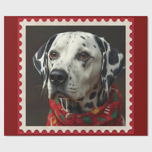 Dalmatien christmas presentpapper (Platt)