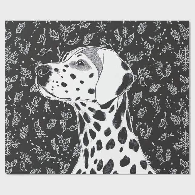 Dalmatien christmas presentpapper (Platt)