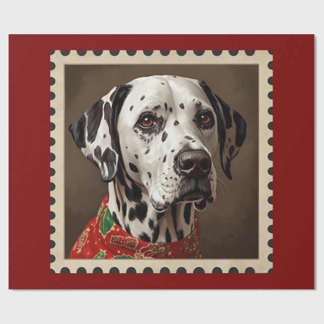 Dalmatien christmas presentpapper (Platt)