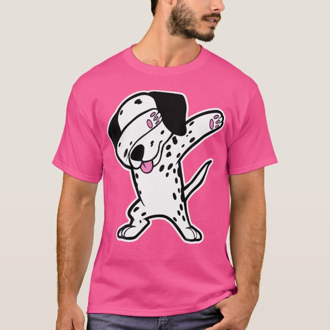Dalmatien Dabbing Funny Dalformation Dab Hund Danc T Shirt (Framsida)