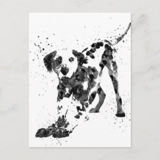 Dalmatien, Dalmatien hund, vattenfärg Dalmatien Vykort
