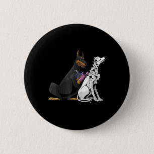 Dalmatien Doberman Hund Coola Tattoo Artist Gifts Knapp