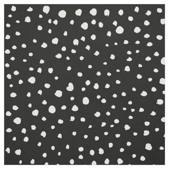 Dalmatien Dots, Dalmatien Spots, Black and White ( Tyg (Provkarta)