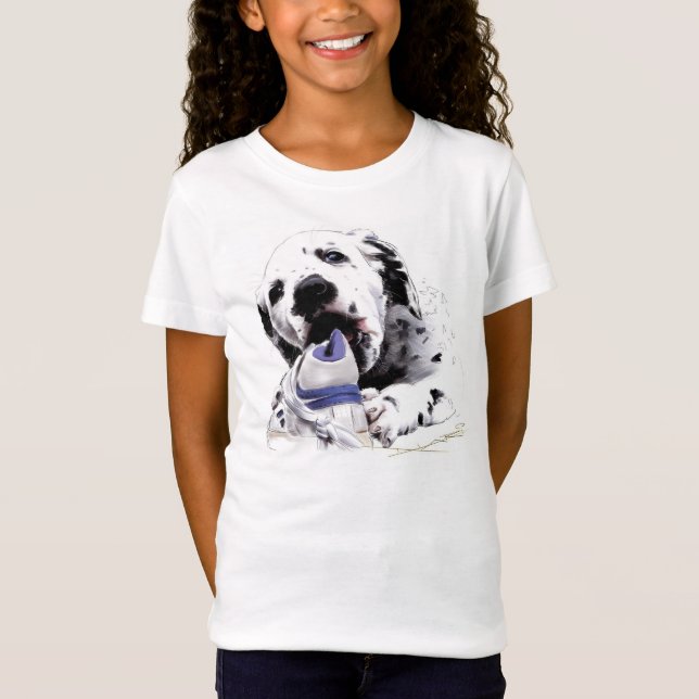 Dalmatien - Färg Teckning T-Shirt (Framsida)