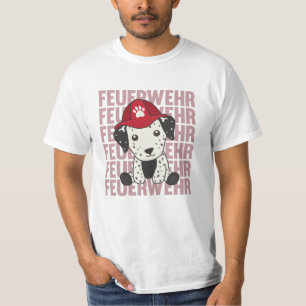 Dalmatien Fire Brigade Hund Cute Hundar T Shirt