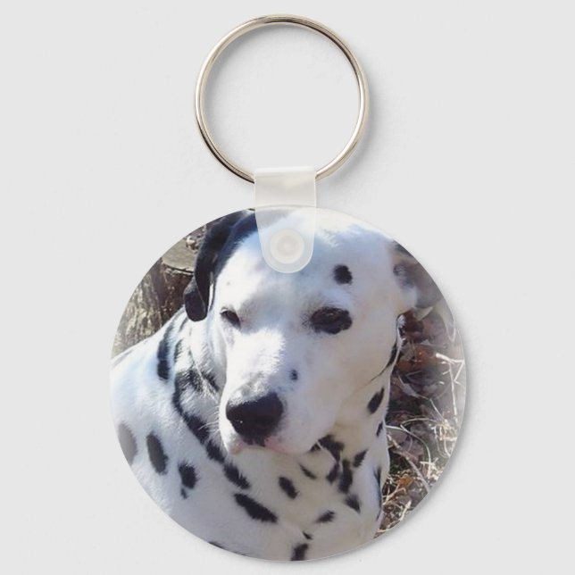 Dalmatien Fire Hund Keychain Nyckelring (Framsida)