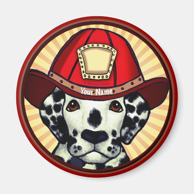Dalmatien Firefighter Magnet (Framsidan)