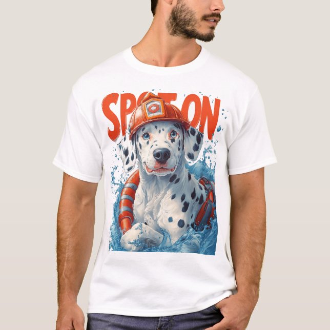 Dalmatien Firefighter - spot On Design T Shirt (Framsida)