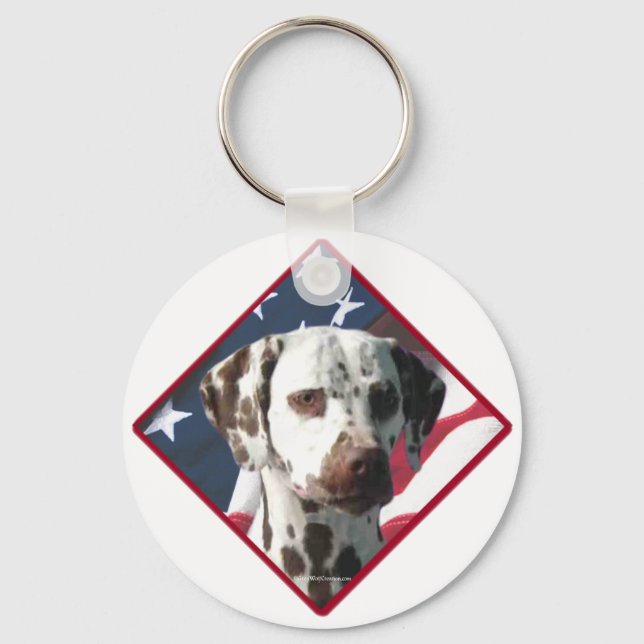 Dalmatien Flagga Keychain Nyckelring (Framsida)