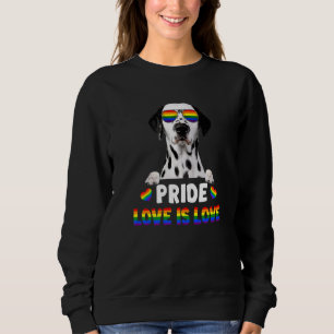 Dalmatien Gay pride Hund Lgbt Rainbow Flagga T Shirt