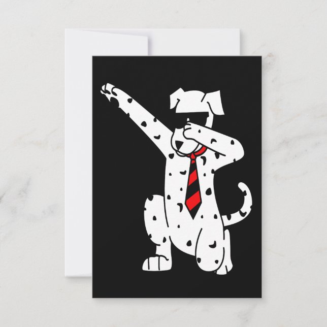 Dalmatien Gift| Dalmatien Wear Glass Tie Tack Kort (Framsida)