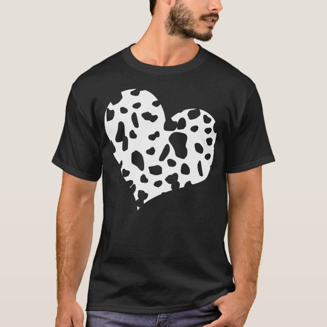 Dalmatien Gift Funny Heart T Shirt (Framsida)