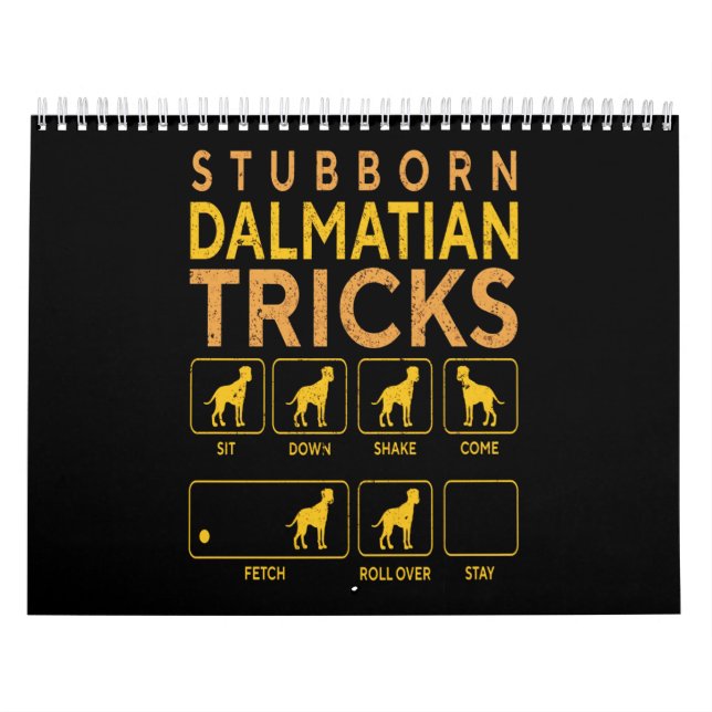 Dalmatien Gift| Stubborn Dalmatian Tricks Kalender (Omslag)