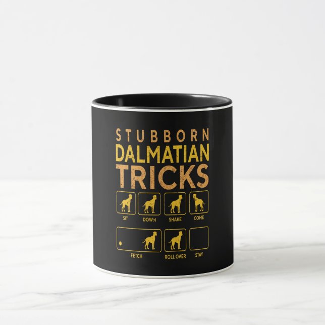 Dalmatien Gift | Stubborn Dalmatian Tricks Mugg (Center)