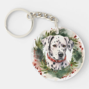 Dalmatien God Jul Utandning Festive Valp