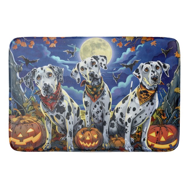 Dalmatien Halloween Spooky Badrumsmatta (Framsidan)