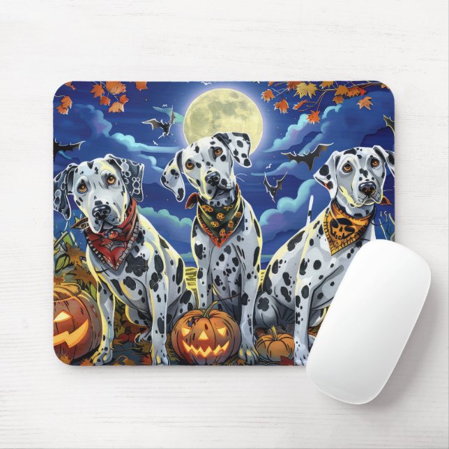 Dalmatien Halloween Spooky Musmatta (Med mus)