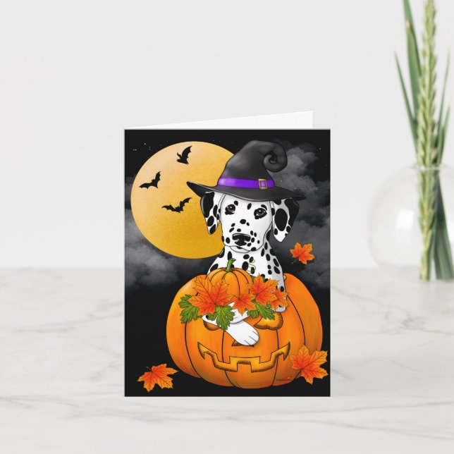 Dalmatien Happy halloween Helgkort (Framsida)