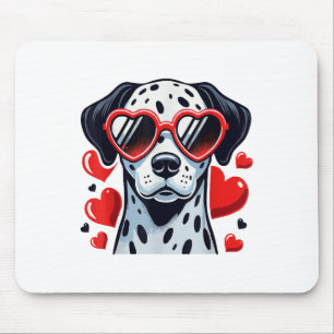 Dalmatien Heart Gles Cute Valentine Day Kärlek Musmatta