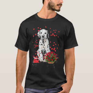 Dalmatien Hearts Balloons and Ro Basket Valentin T Shirt