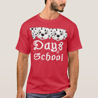 Dalmatien Hund 100 dagars skoltid Dalmatien Hund T Shirt