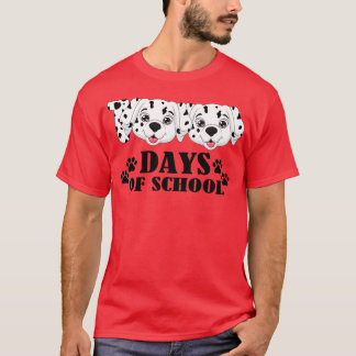 Dalmatien Hund 100 dagars skoltid Dalmatien Hund T T Shirt