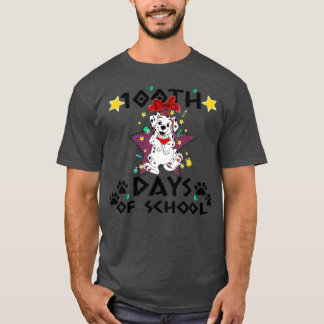 Dalmatien Hund 100 dagars skoltid Dalmatien Hund T T Shirt