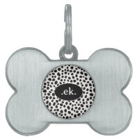 Dalmatien Hund Abstrakt Mönster Black Monogram