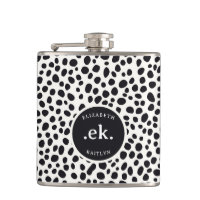 Dalmatien Hund Abstrakt Mönster Monogram