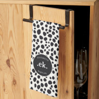 Dalmatien Hund Abstrakt Mönster Monogram