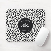 Dalmatien Hund Abstrakt Mönster Monogram