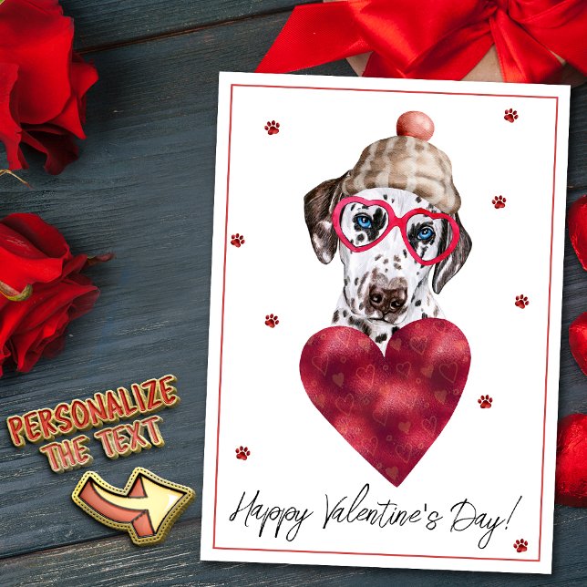 Dalmatien Hund älskare Valentine Gift Julkort (Skapare uppladdad)