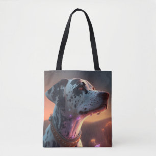 Dalmatien Hund Animal Porträtt Painting Pet Kärlek Tygkasse