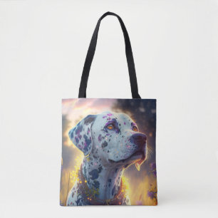 Dalmatien Hund Animal Porträtt Painting Pet Kärlek Tygkasse