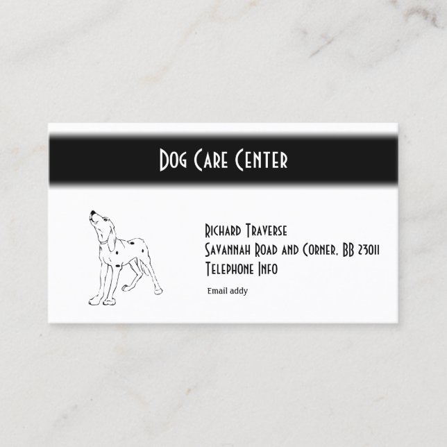 Dalmatien Hund Animal Visitkort (Framsida)